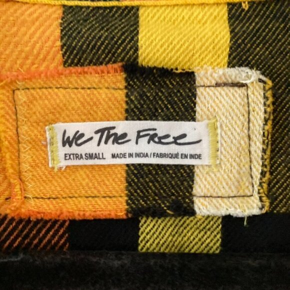 NWOT We The Free So Long Summer Plaid Flannel Top Yellow Sz XS - Picture 5 of 6